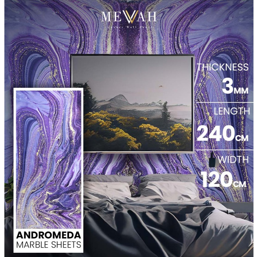 Mevvah Wall Panel Special Design Motif Andromeda - Wall Panel Dinding Motif Marmer