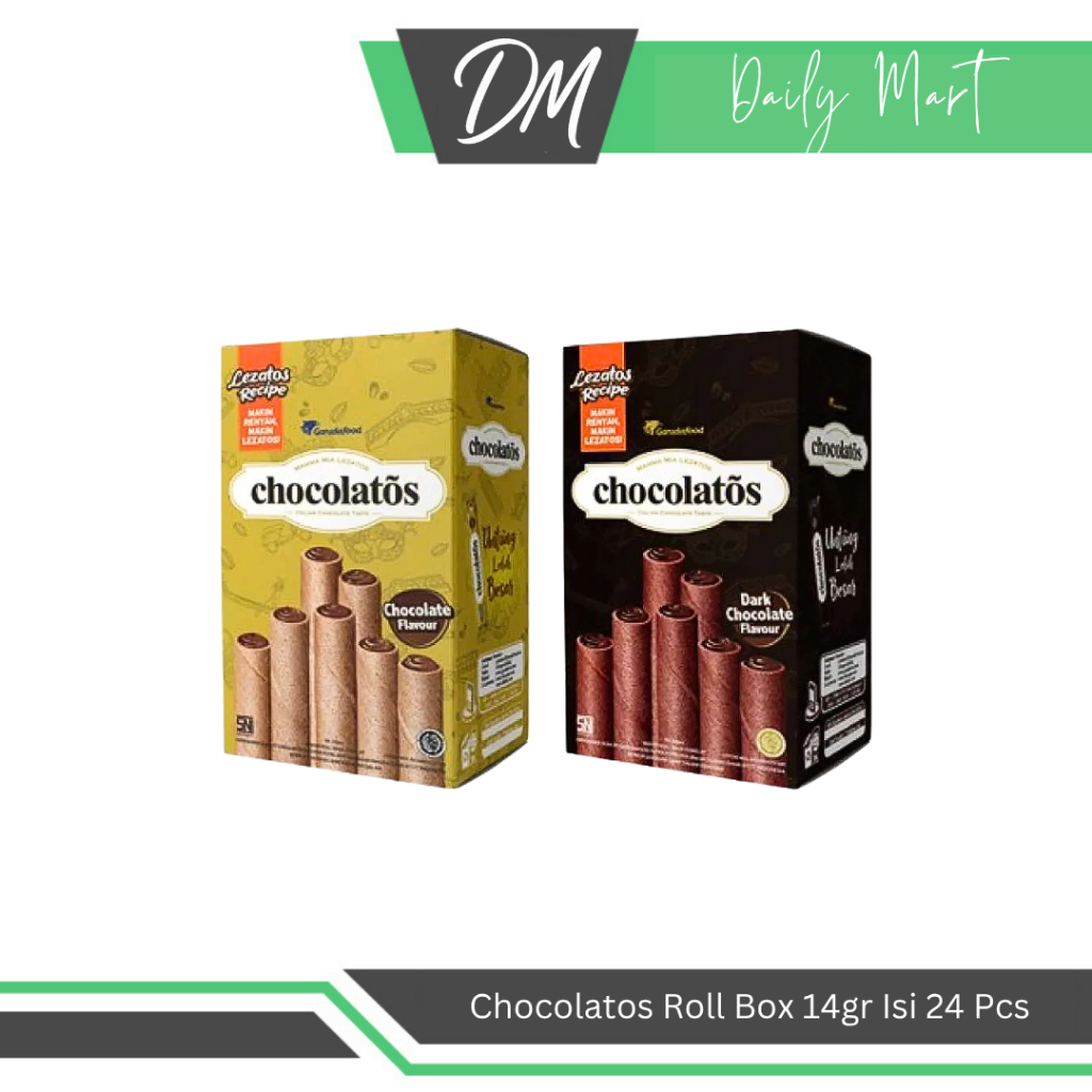 

Chocolatos Besar 14gr 1 Box Isi 24 Pcs All Varian Chocolate/Dark Chocolate/Keju - Snack Enak Murah Bergizi