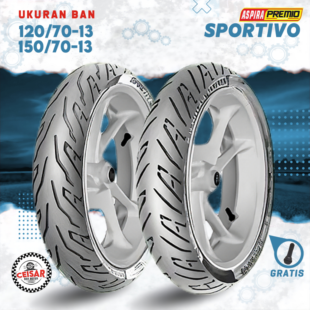 [SEPASANG MURAH] Paket Ban Motor YAMAHA NMAX ASPIRA PREMIO SPORTIVO 120/70-13 + 150/70-13 Tubeless