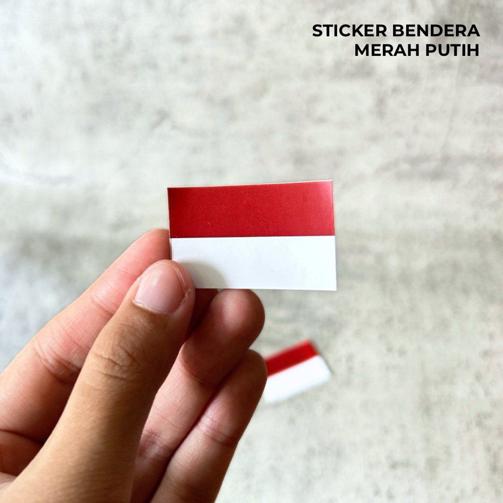 

Sticker Bendera Merah Putih (4x2,5 cm) - sticker tempel siap pakai. sticker serbaguna