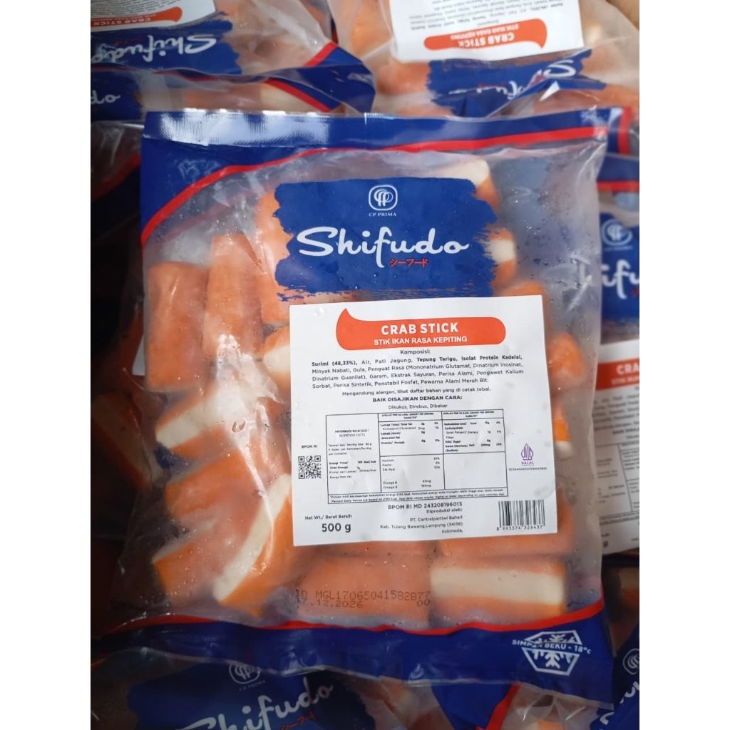 

SHIFUDO CRAB STICK / STIK IKAN RASA KEPITING 500GR