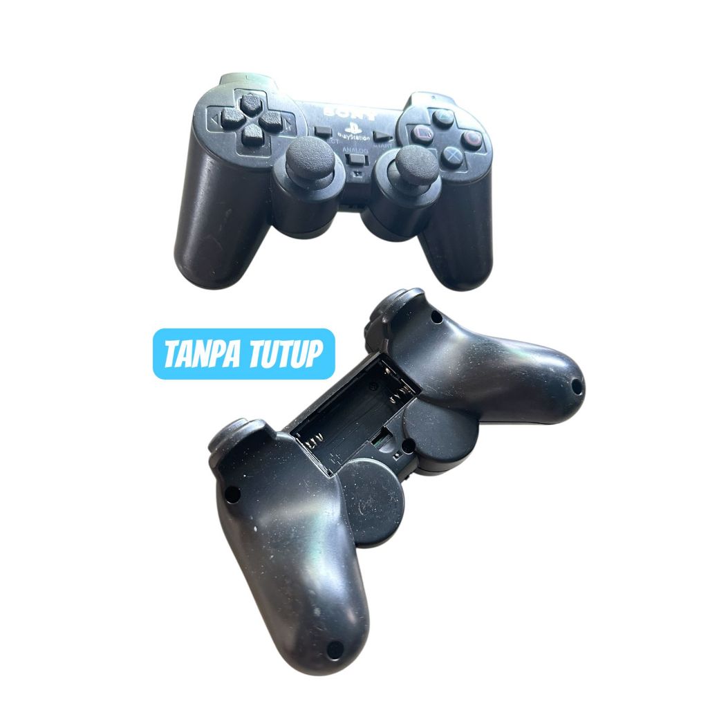 OLD STOCK KONDISI GAMBLING ANGGAP RUSAK STIK PS2 WIRELESS STIK PS2 BLUETOOTH GETAR STICK PS2 HITAM S