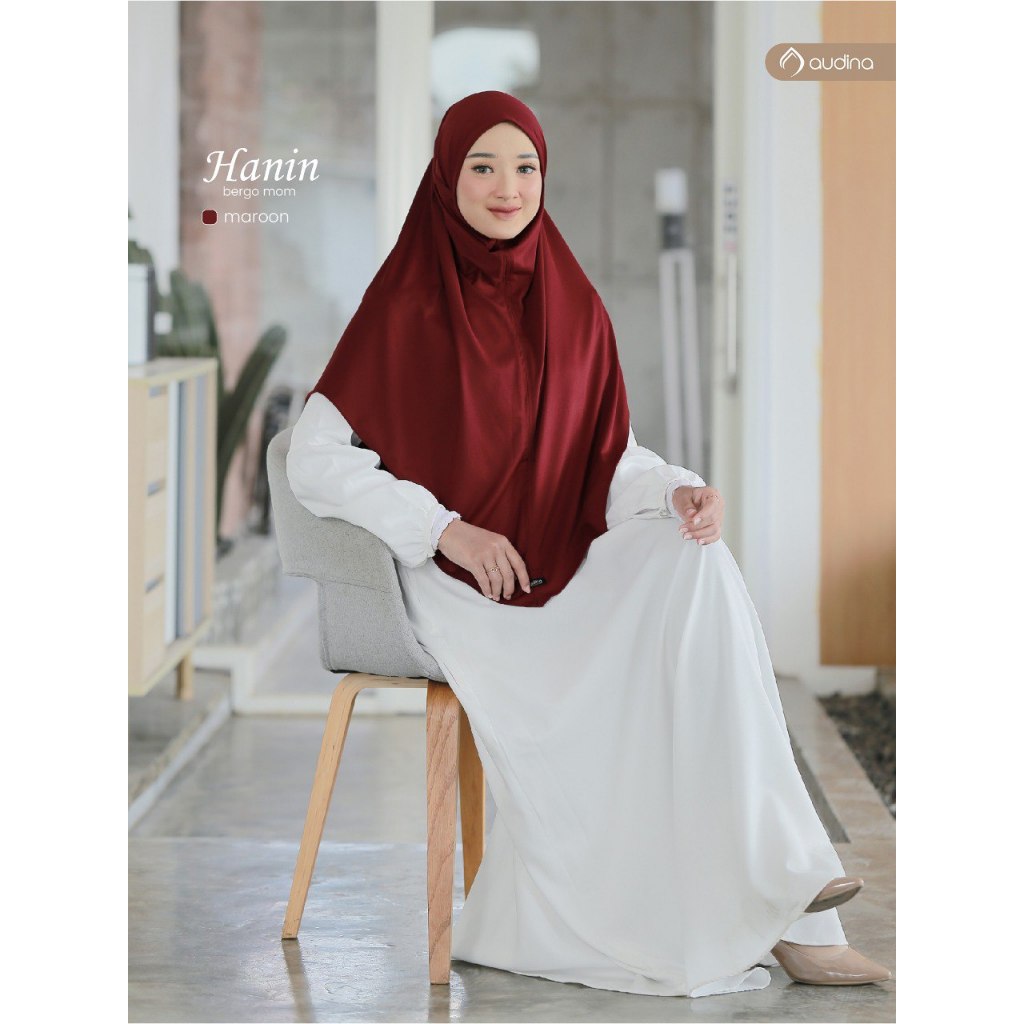 HANIN Jilbab Instan Kerudung Bergo Tali Premium Hijab Tali Original Audina Hijab