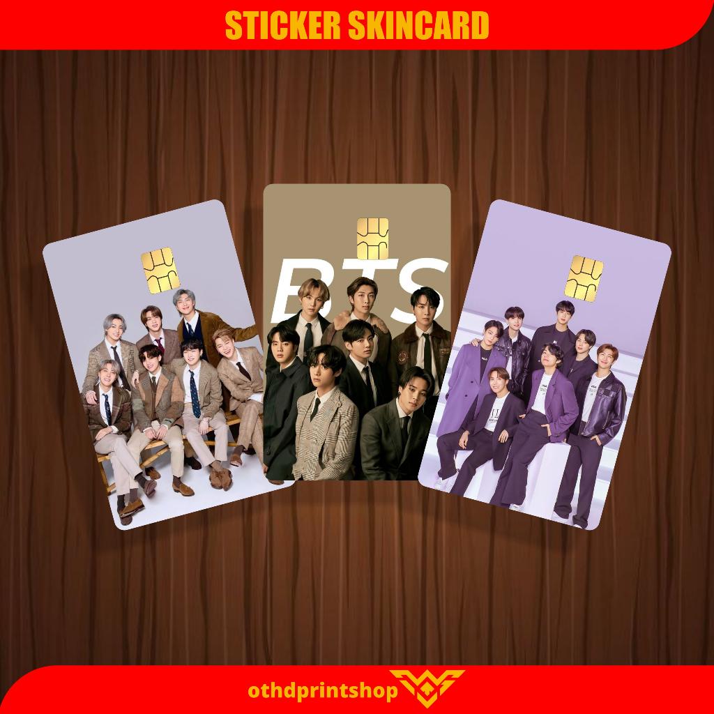 

Stiker Kartu Skincard Stiker Atm Stiker Pelindung Kartu Tema BTS Tinggal Tempel Laminasi Glosy