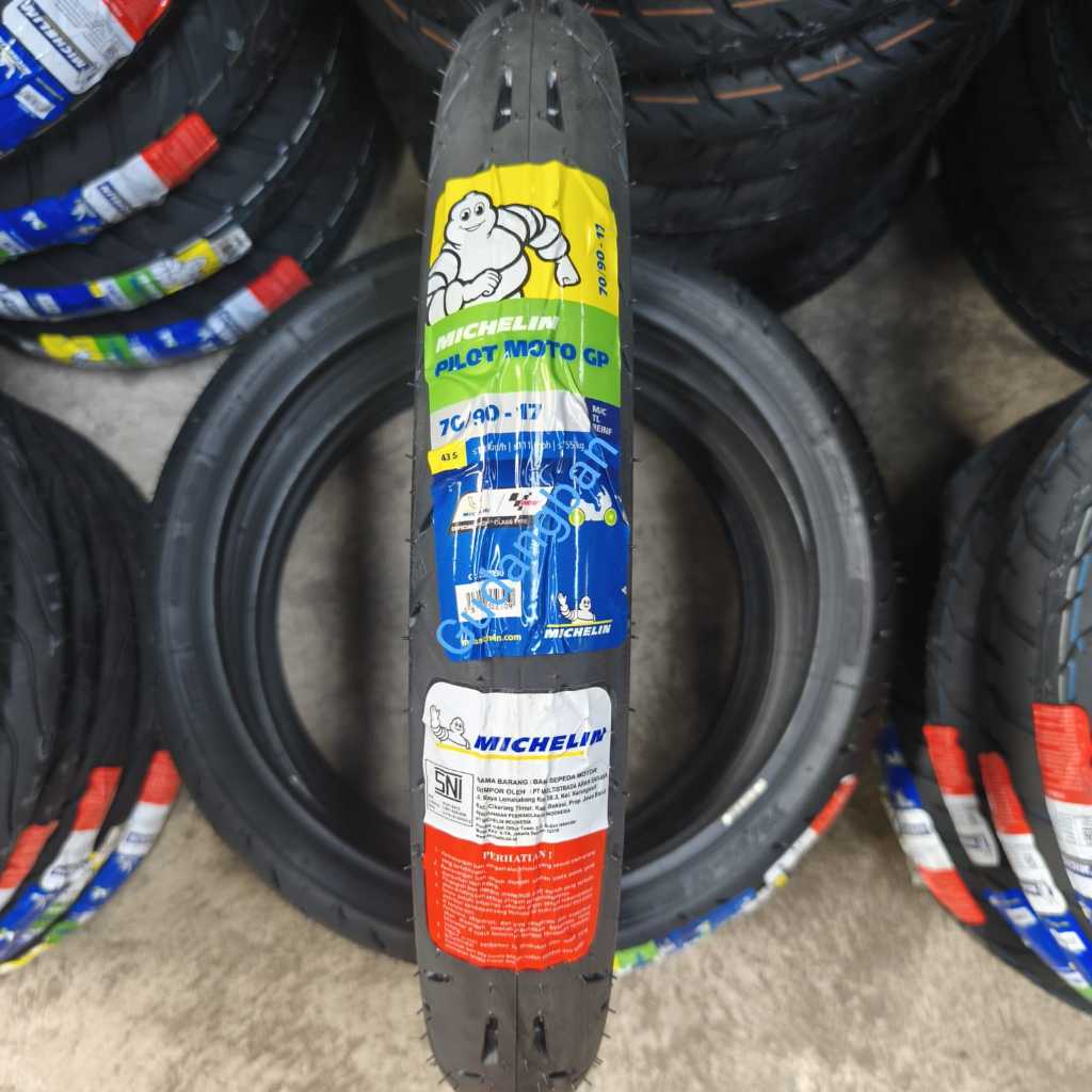 ( RING 17 ) PILOT MOTO GP 70 / 90 17 THN 2025 MICHELIN THAILAND Ban Motor Bebek Tubeless FREE PENTIL