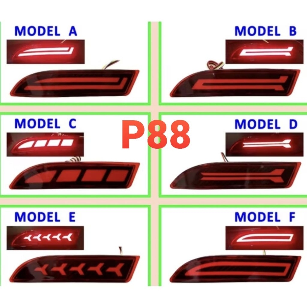 Lampu reflektor bumper belakang ALL NEW AVANZA  XENIA 2012 -2025.