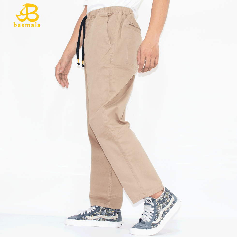 BASMALA - Celana Sirwal Muslim Pria Tebal Sirwal Chinos Premium Celana Sholat Pria Komprang Pria