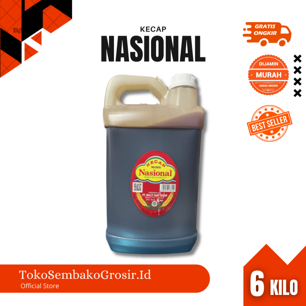 

[TERMURAH] Kecap Manis Nasional Jerigen 6kg