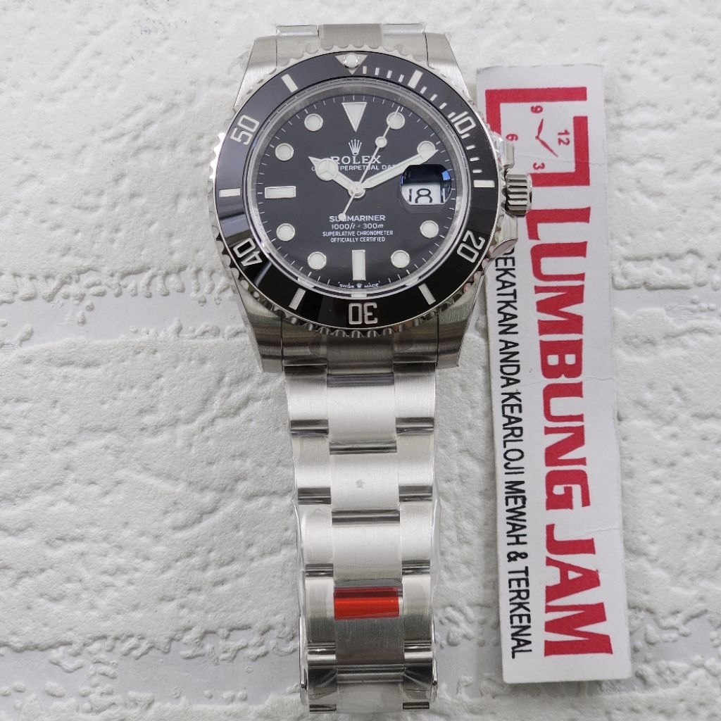JAM TANGAN MEWAH SUBMARINER 126610 LN 41mm BLACK CERAMIC VSF V3
