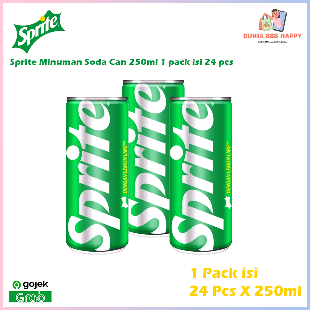 

Sprite Minuman Soda Can 250ml 1 pack isi 24 pcs