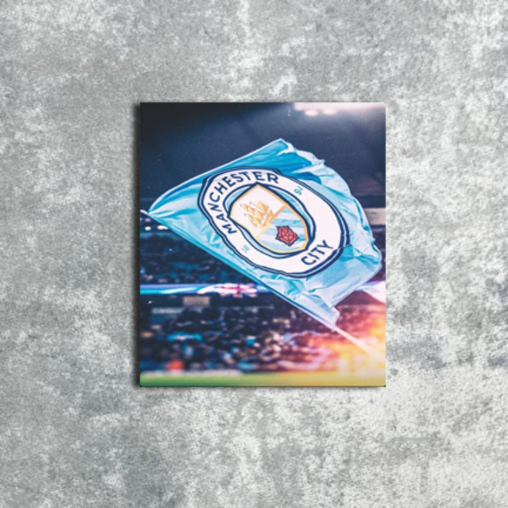 Poster Bendera Logo Manchester City