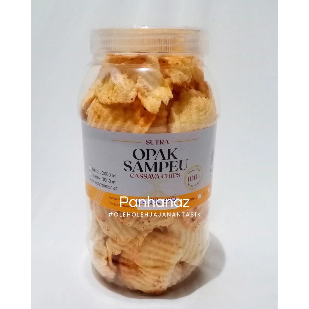 Brilliantblossoms_ Opak Sampeu Sutra Casavana Chips - Opak Sampeu Sutra Toples 2000Ml - Opak