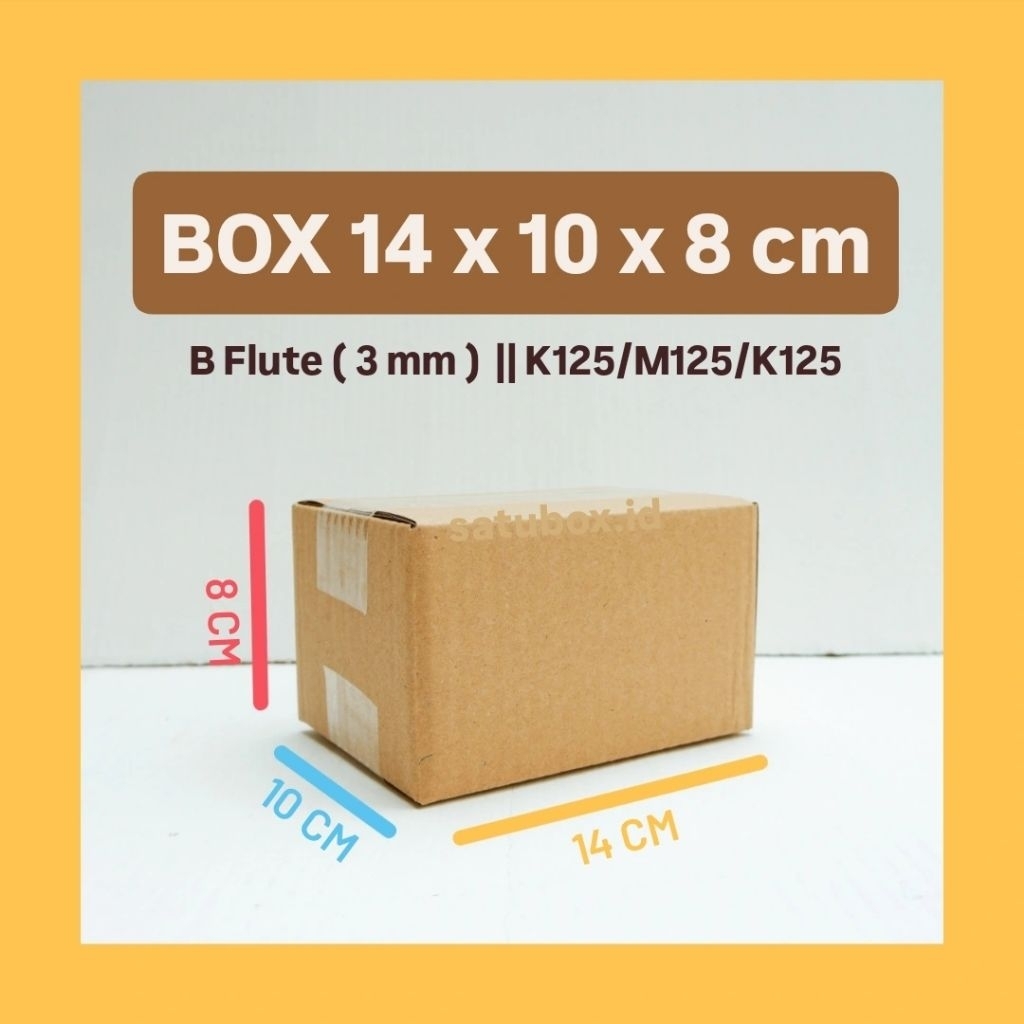 

kardus karton box polos uk. 14x10x8 cm, single wall tebal 3mm