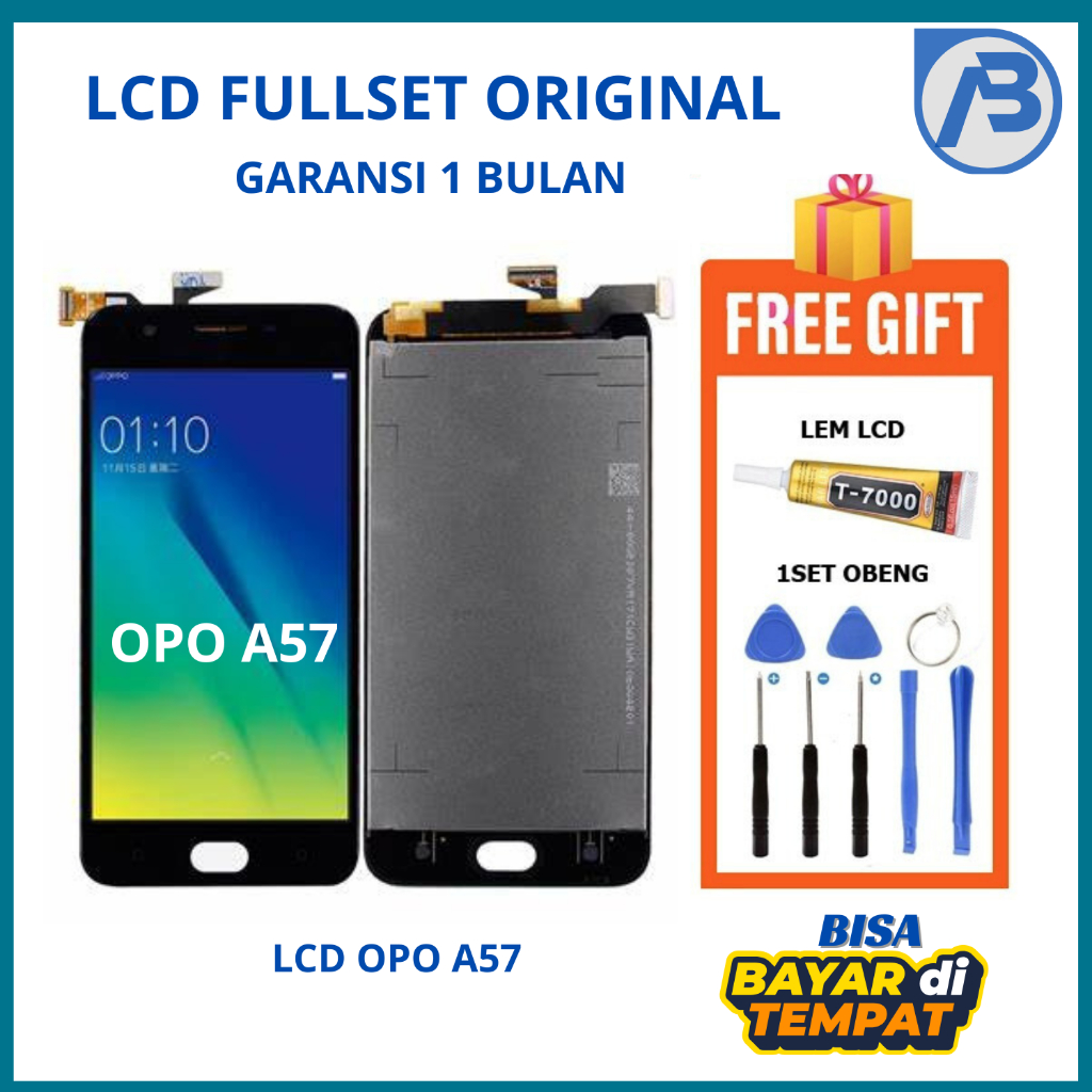 [ORIGINAL] LCD OPPO A57 FULLSET Touchscreen