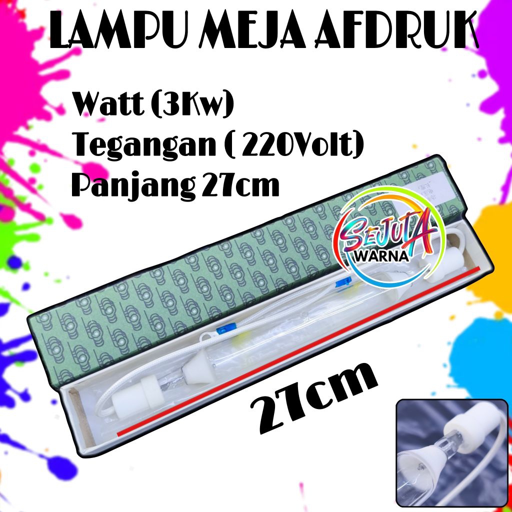 LAMPU MEJA AFDRUK SABLON 3KW 220VOLT 27CM