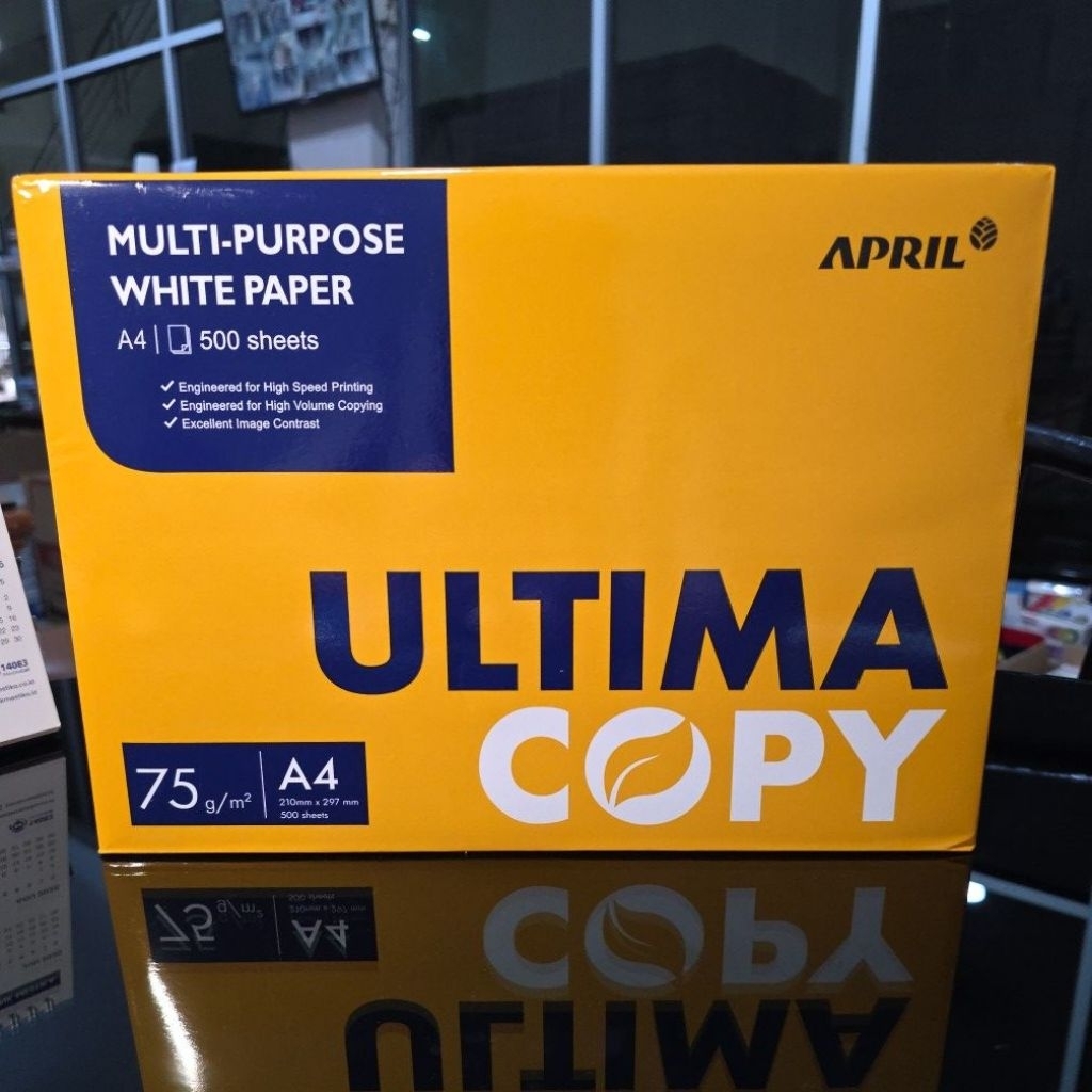 

KERTAS HVS ULTIMA COPY 75G UKURAN A4 1 RIM ISI 500L MULTI PURPOSE WHITE PAPER