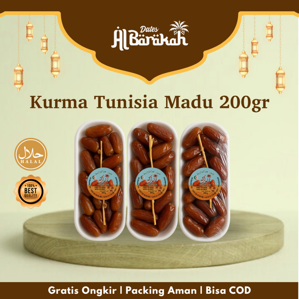 

Kurma Tunisia 200gr High Quality Premium Grade Tekstur Lembut dan Manis Alami Tanpa Gula Tambahan