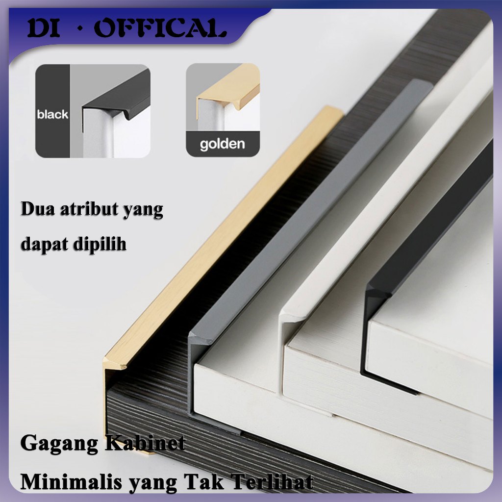 100cm Gagang Pintu Lemari Minimalis handle lemari panjang Invisible Gagang Lemari Minimalis Tarikan 