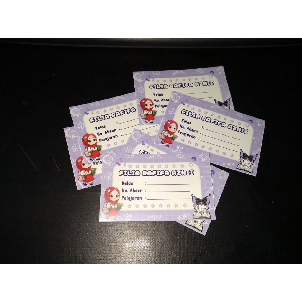 

Stiker label Mapel/nama Pelajaran Anak Sekolah Ukuran 6,5x4