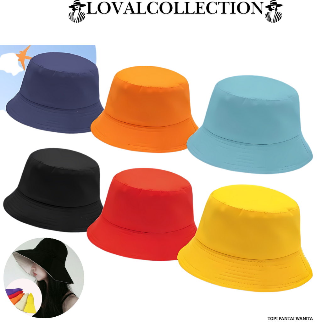 LC TOPI PANTAI WANITA H770 TOPI WANITA OUTDOOR TOPI PRIA TOPI CEWEK TOPI DISTRO TOPI ANTI-UV