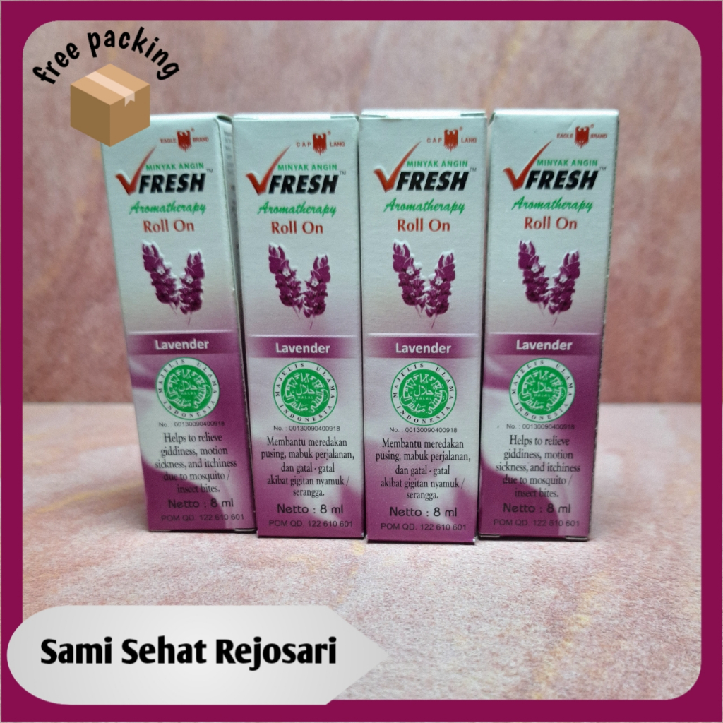4 Botol VFRESH AROMATERAPHY LAVENDER 8 ML