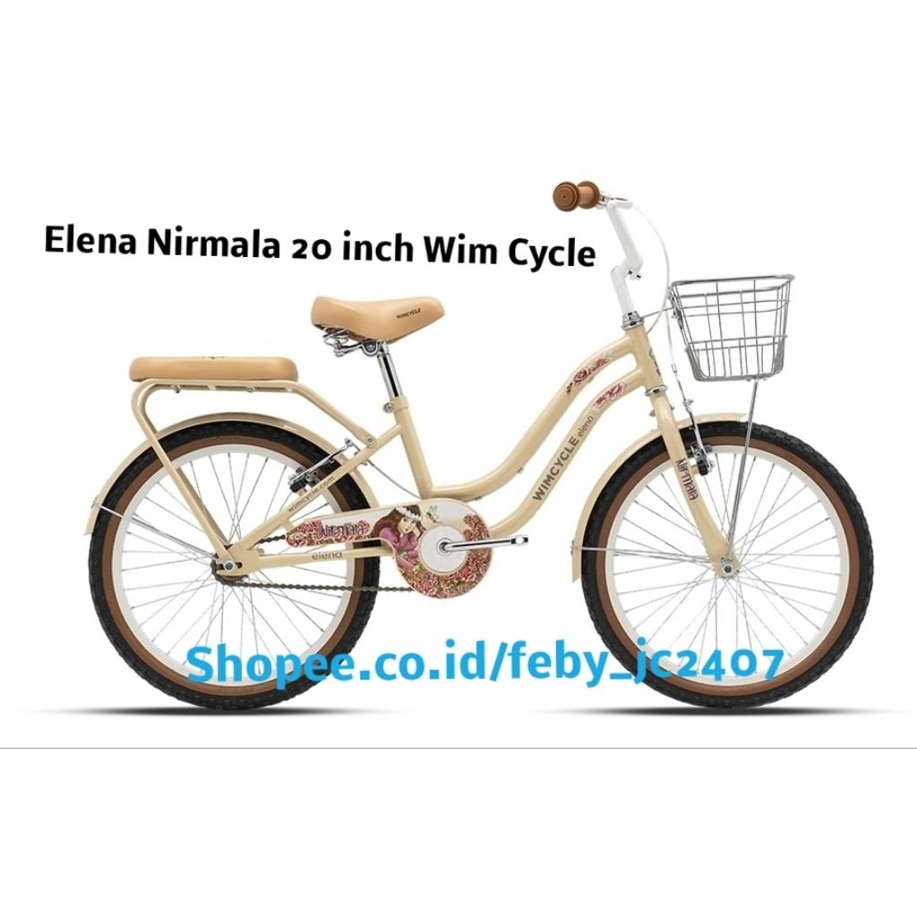 SEPEDA ANAK PEREMPUAN MINI CEWEK YUNA WIMCYCLE WIM CYCLE UKURAN 20 INCH ORIGINAL 20 inch Elena Nirma