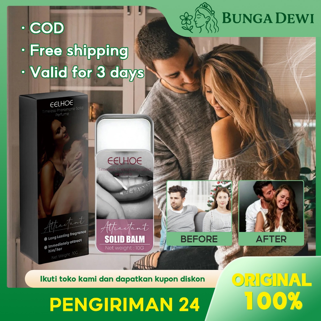 EELHOE Solid Balm 10g Parfum Padat Portabel Parfum Padat Parfum Wanita Tahan Lama Meidian Balsem Pad