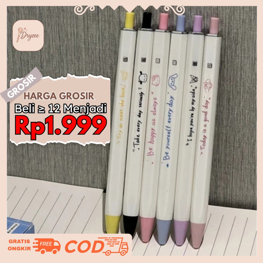 

Pulpen Gel Motif Cartoon Lucu Tinta Hitam 0.5mm