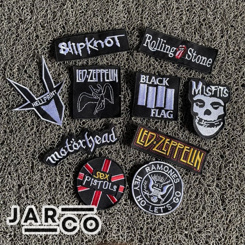 Patch Bordir Kecil Emblem Patch Bordr Gambar Band Rock Metal Punk Keren Aksesoris Keren Tas Jaket