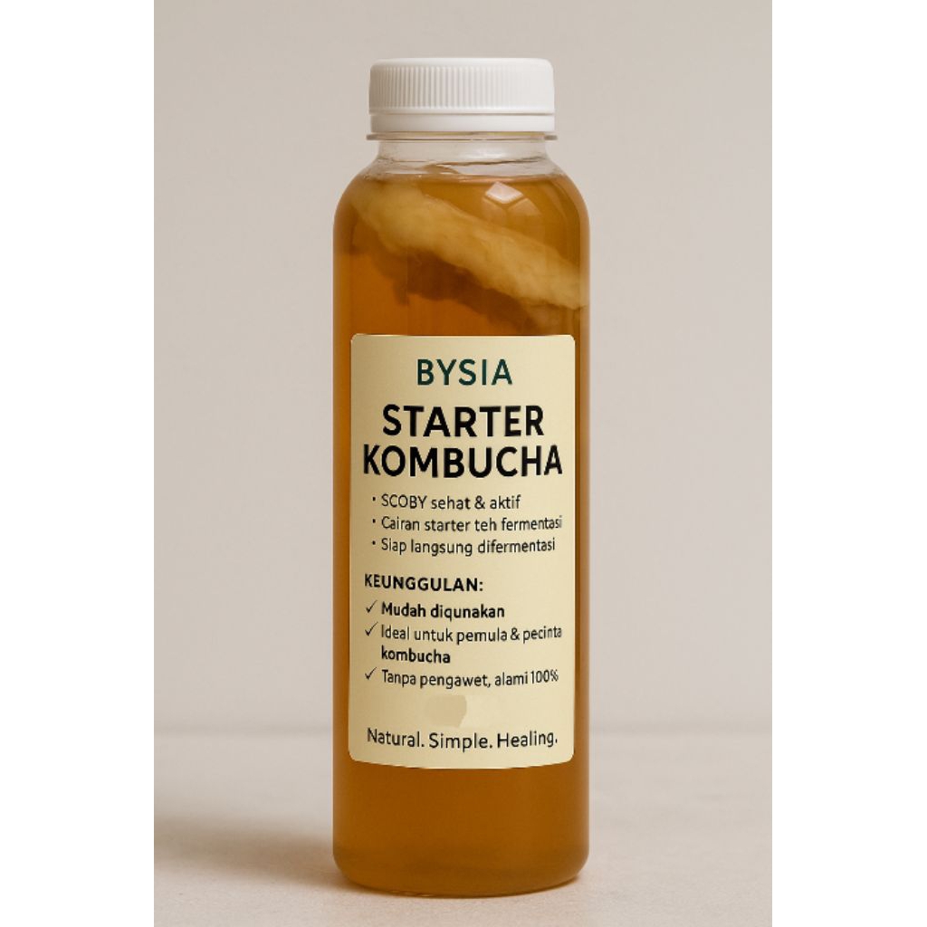 

Bysia Kombucha Starter – kultur SCOBY Premium dan cairan starter siap pakai