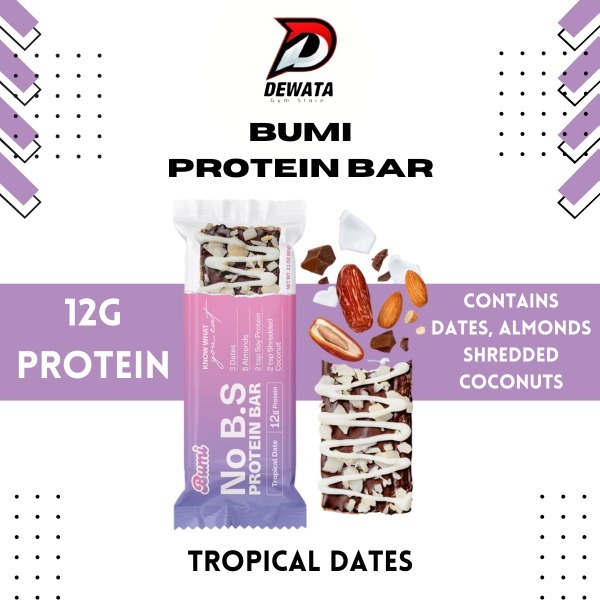 

BUMI PROTEIN BAR 60g- TROPICAL DATES High Protein&Gluten free