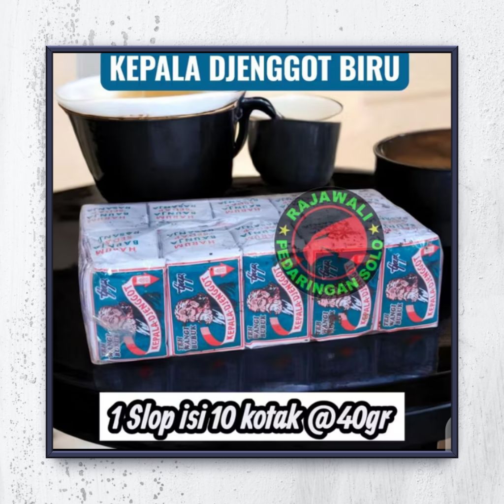 

TEH DJENGGOT BIRU 1 SLOP ISI 10 KOTAK @ 40GR TEH SOLO TEH RACIK TEH JUMBO TEH WANGI