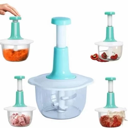 Blender press manual 3 mata pisau / chopper penggiling daging buah sayuran manual - blender press ma