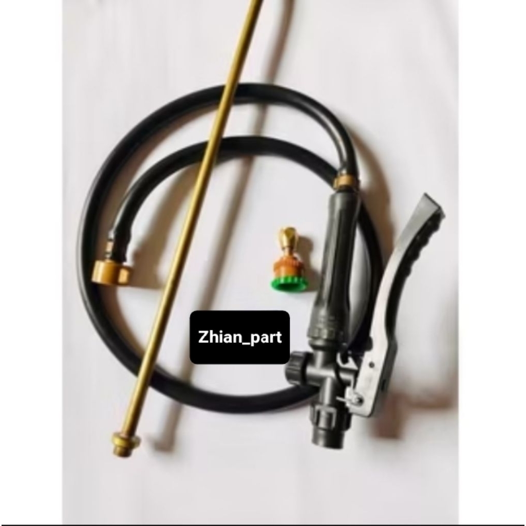 Set stik kuning,selang,handle/pegangan,nozle lubang 4 kombinasi ,pompa sprayer malaysia