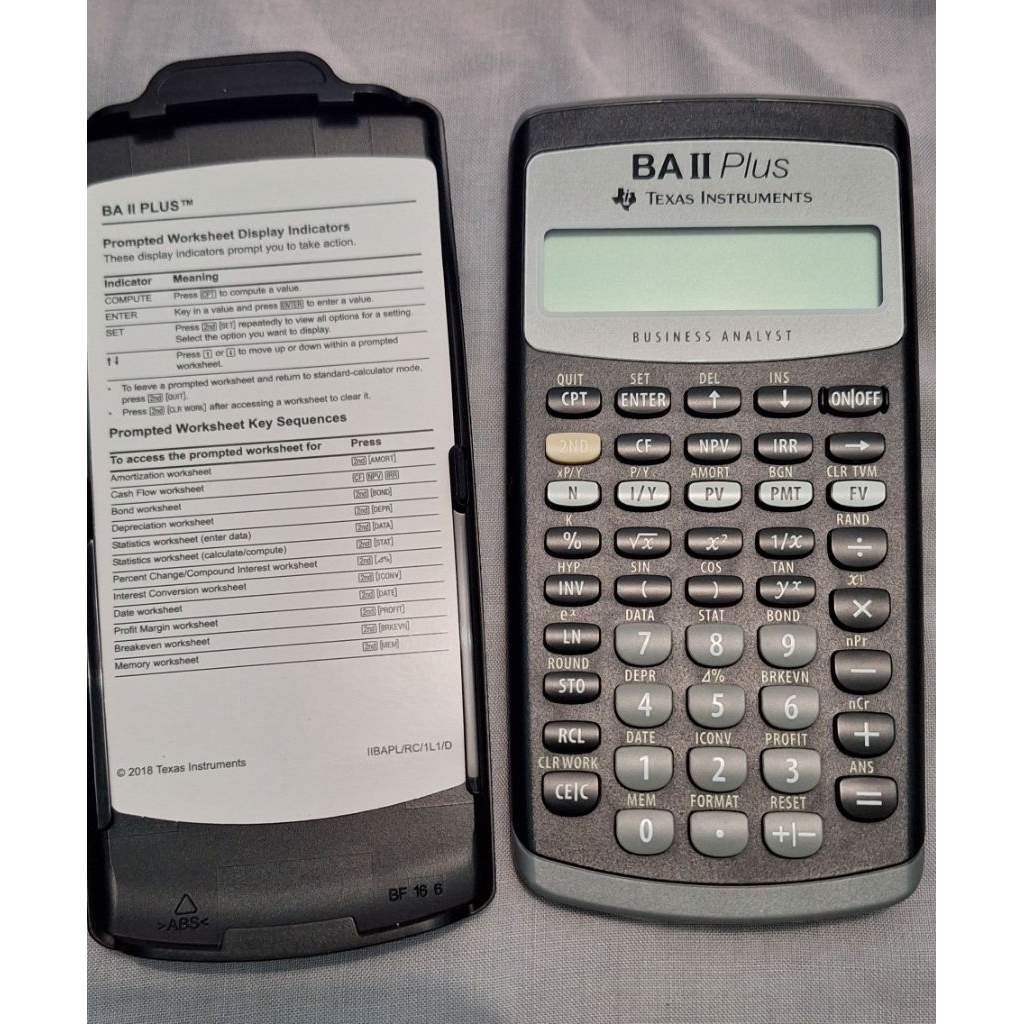 

Kalkulator Finansial BA Plus II Texas Instruments financial calculator