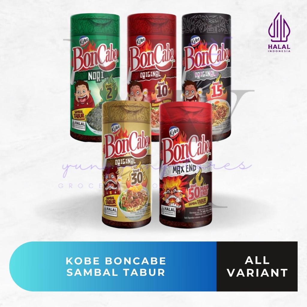 

Kobe Boncabe Sambal Tabur Original Botol Level 2 Nori / 10 / 15 / 30 / 50 Max End