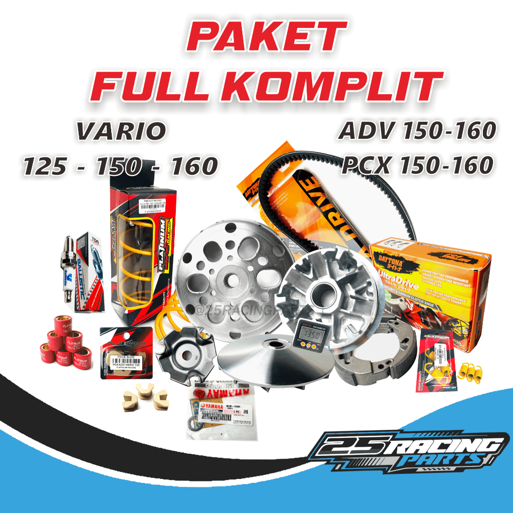 PAKET KOMPLIT CVT VARIO 125-150 UPGRADE FULL KOMPLIT PCX KIRIAN CVT BEAT UPGRADE FULL PERFORMA VARIO