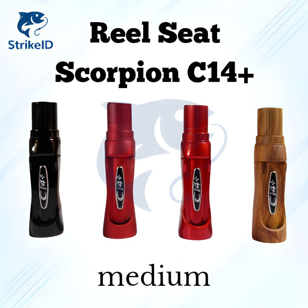 Reel Seat Scorpion C14+ Medium – Dudukan Reel Pancing Ringan & Kuat untuk Joran Casting & Spinning