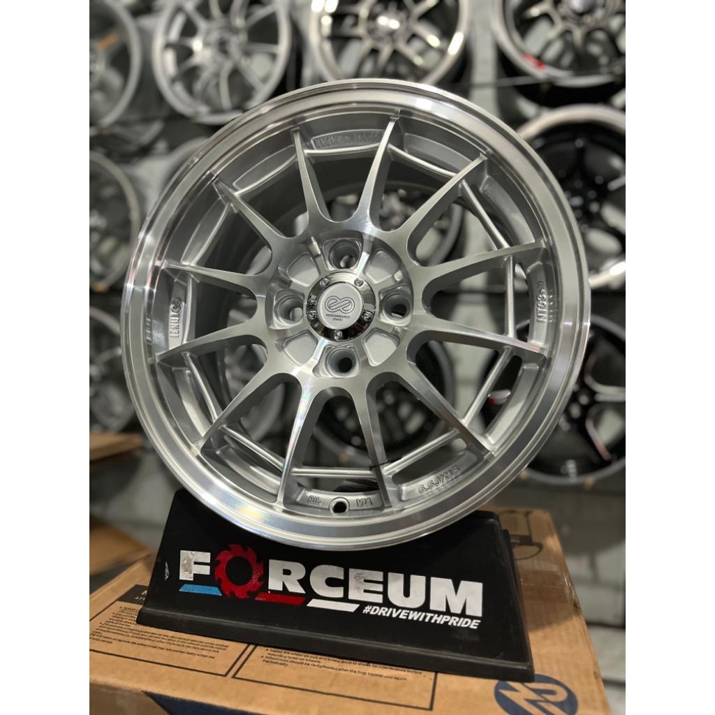 velg mobil enkei spider r15 full polish lebar 6,5 et42 kondisi baru