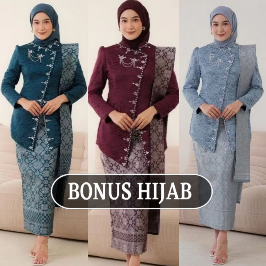 Kebaya janggan jumbo ld 120, kebaya janggan one set, kebaya janggan modern, one set Jawa, kebaya 1 s