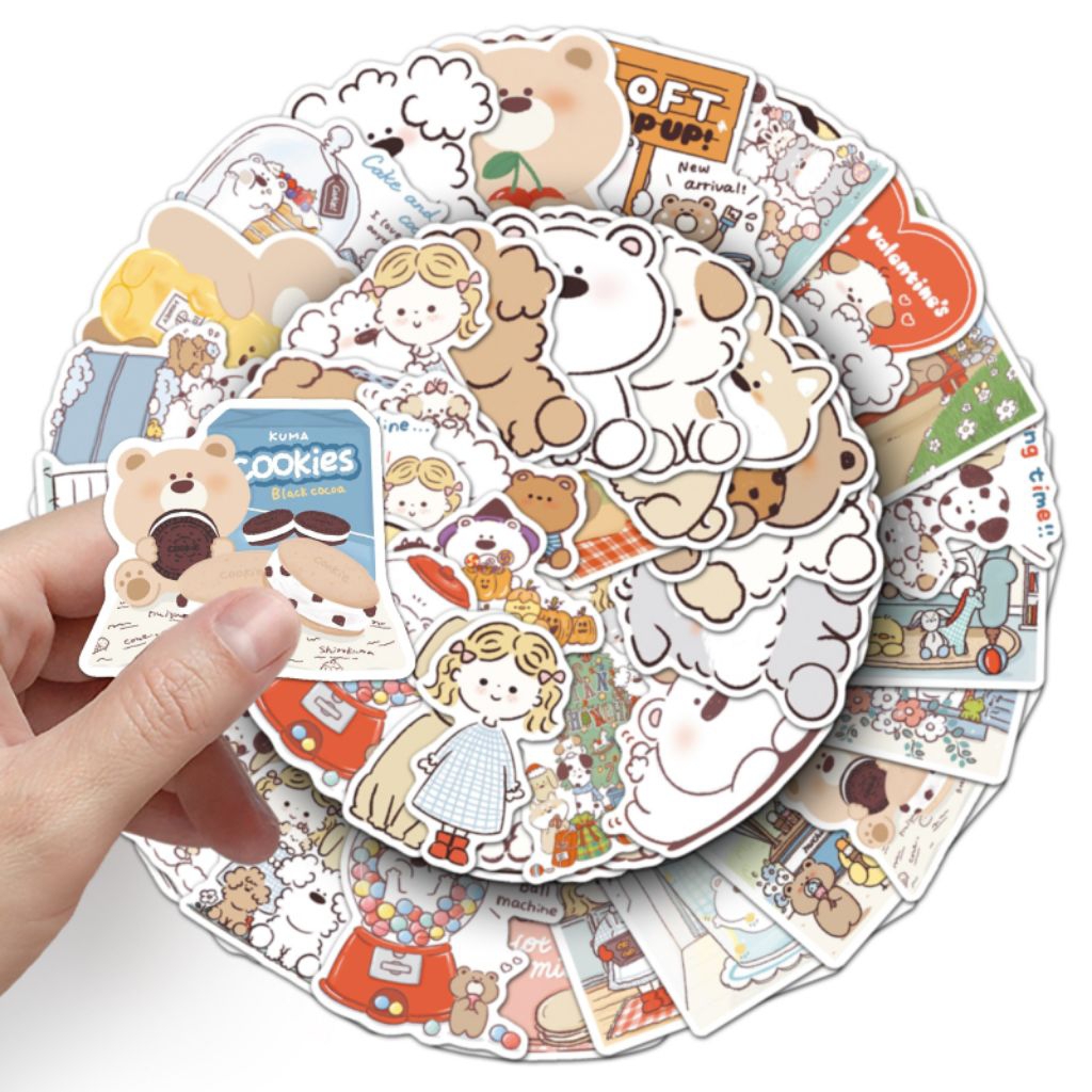 

[50 Pcs] DECO STICKER | STICKER DIY | JURNAL AESTHETIC miiiiichan kartun lucu dekorasi buku panduan Guka termos cangkir stiker bagasi