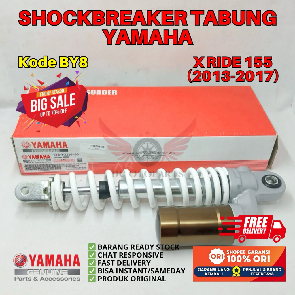 BY8 SHOCKBREAKER TABUNG X RIDE 155 ORIGINAL YAMAHA GENUINE PARTS, SHOCKBREAKER TABUNG X RIDE 2017, S