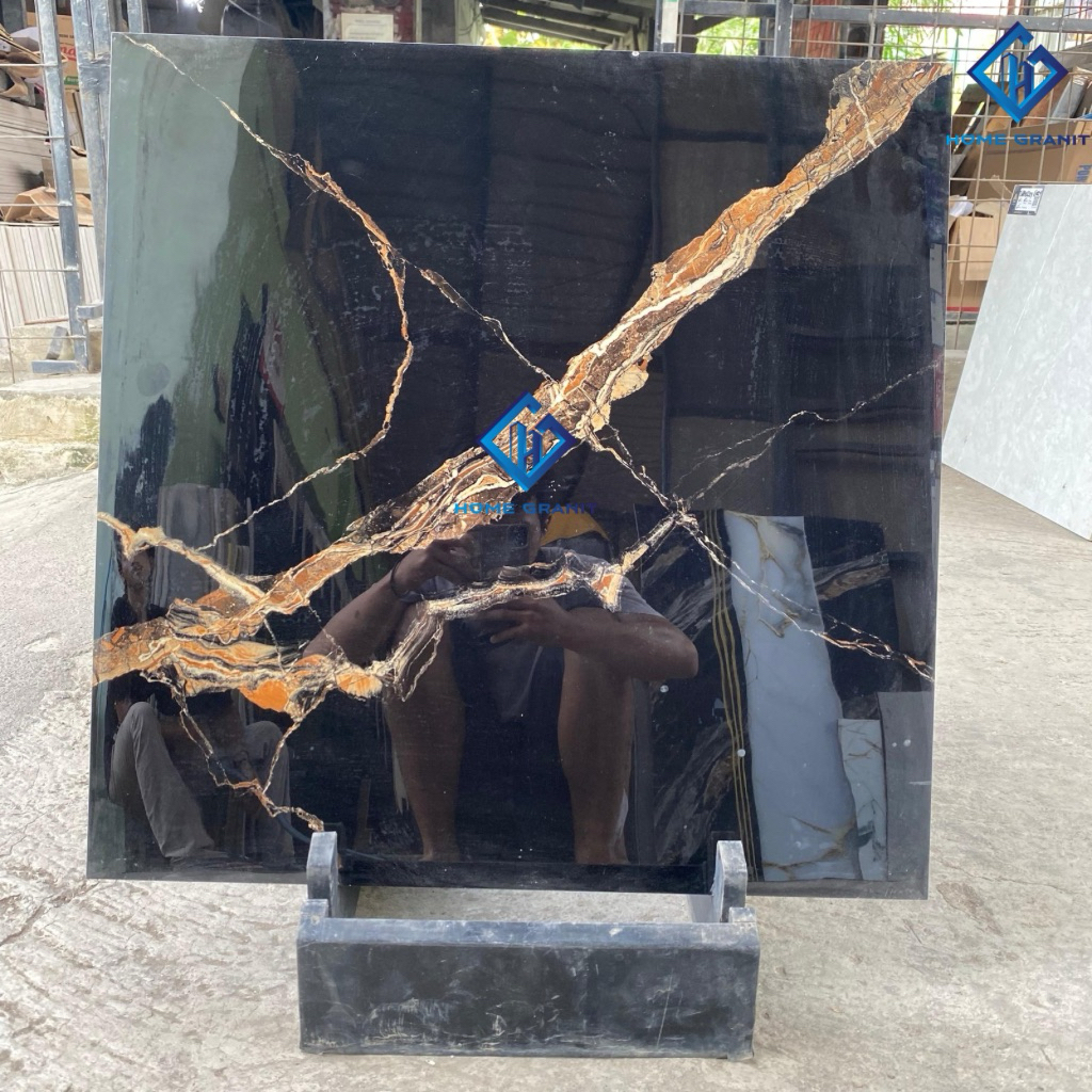 Granite Lantai 60x60 Zameta Black | Arna | Glazed Polished