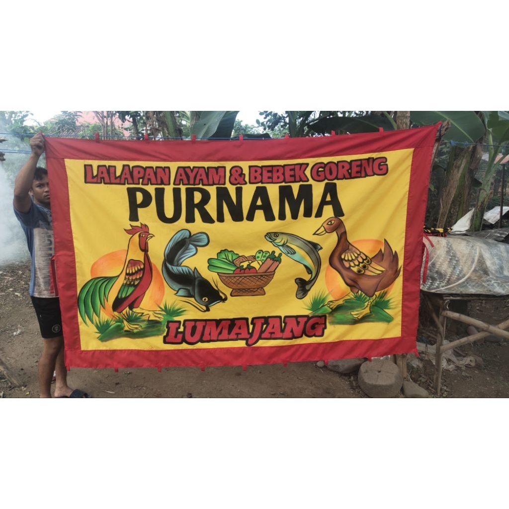 spanduk lukis pecel lele (PURNAMA) 2×1.3