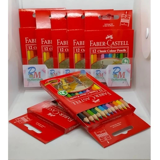 

Faber castell classic colour pencils 12 warna PENDEK Pinsil pensil kelir kayu Ori 100% Original Asli Authentic