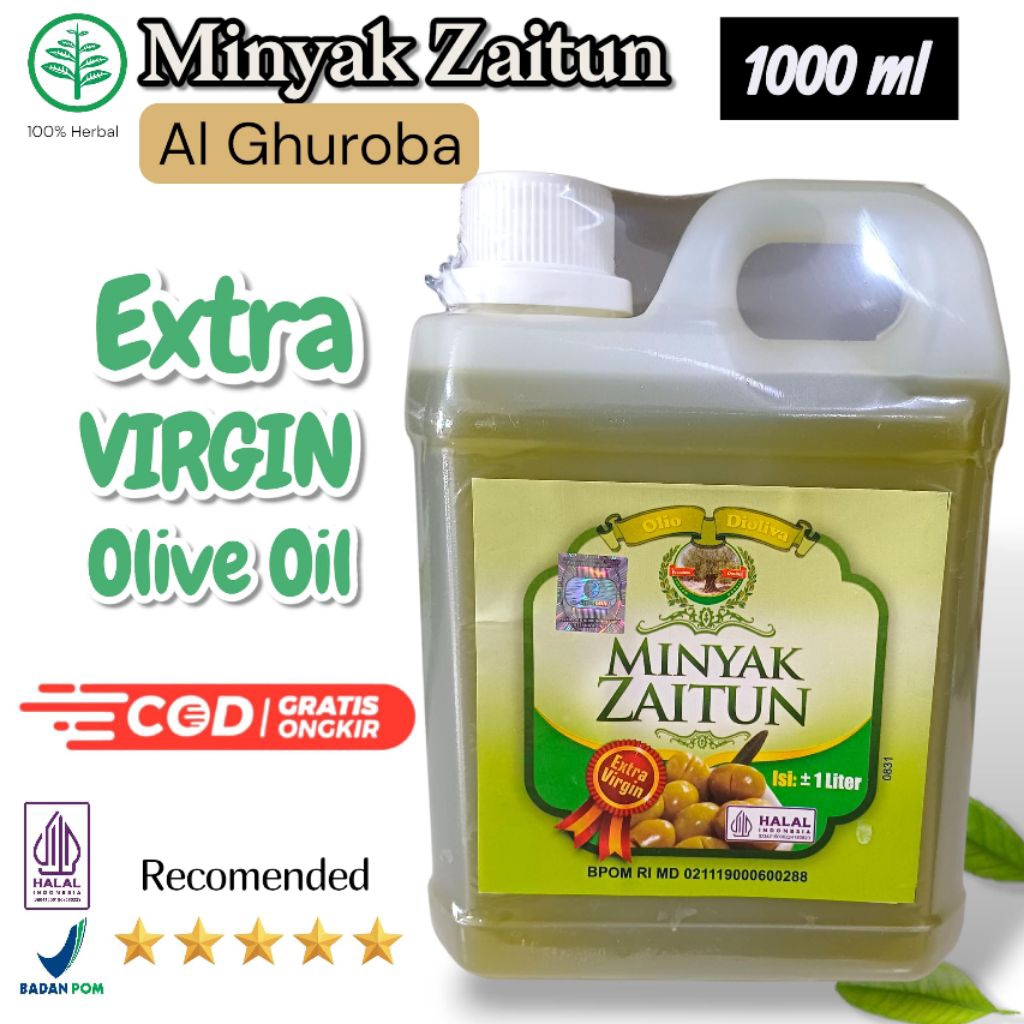 

Minyak Zaitun Extra Virgin 1000 ml Al ghuroba'