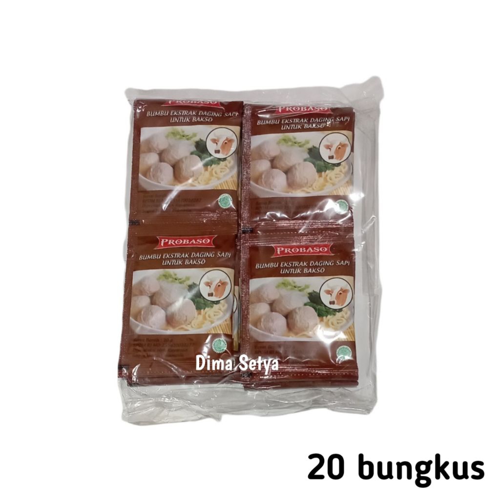 

PROBASO bumbu ekstrak daging sapi untuk bakso 10 gram 1 pack ( 20pcs )