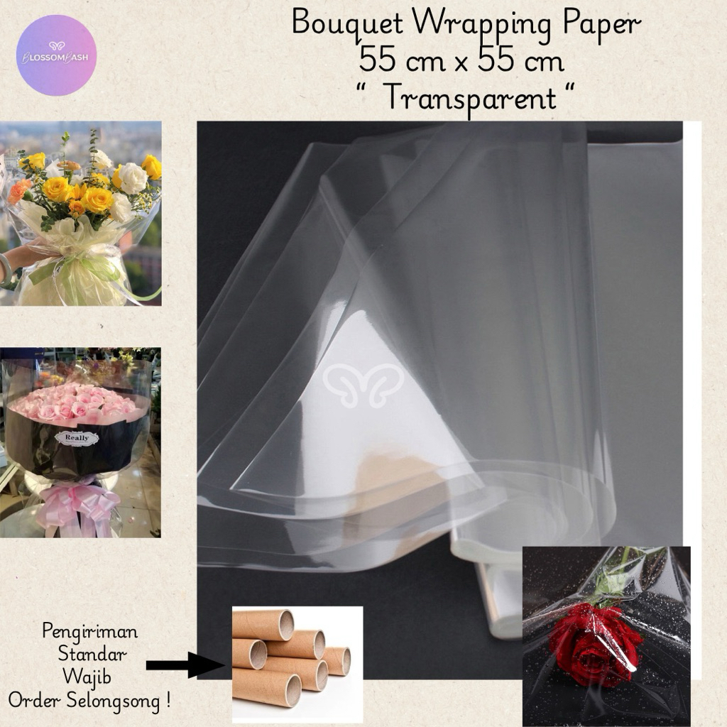 

Transparant Glass Paper / Kertas Buket Bening
