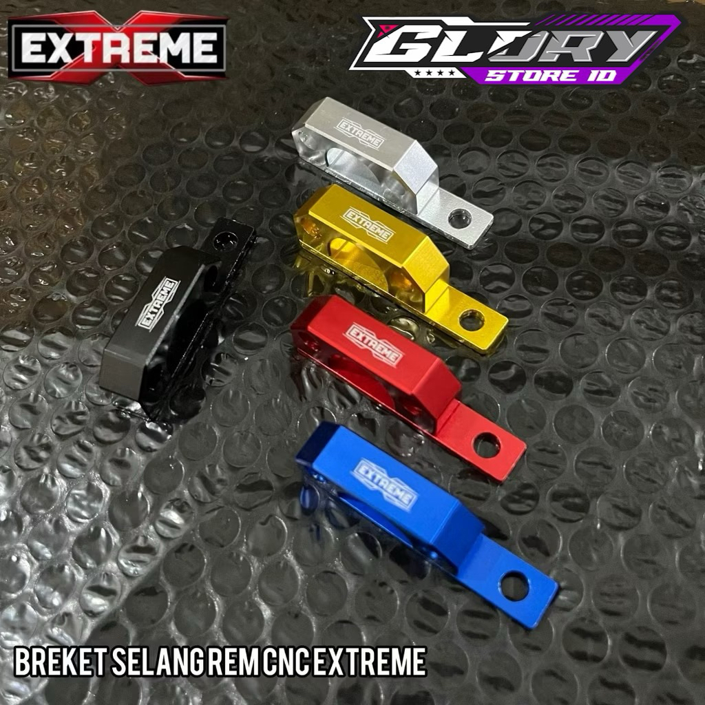 Extreme Breket Selang Rem CNC Variasi Kleman Selang Rem Universal