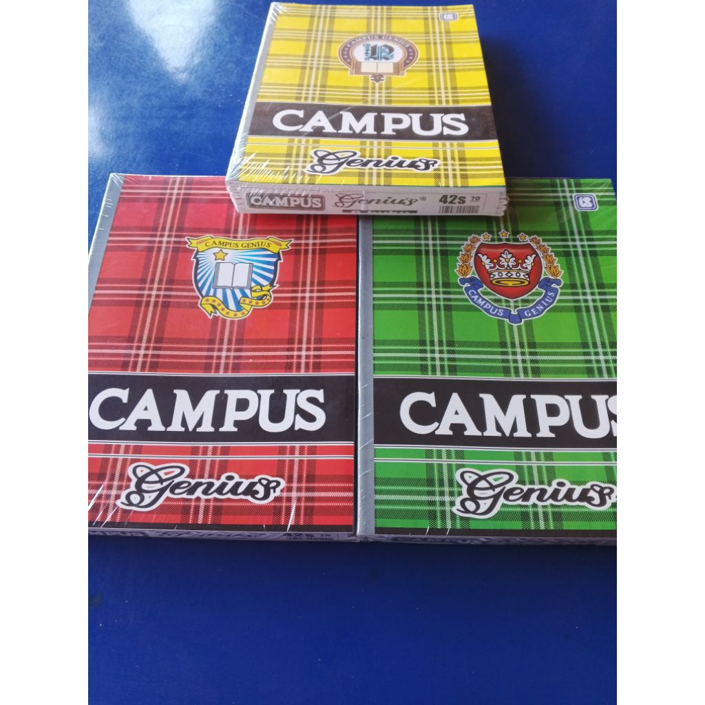 

Buku Tulis Boxy CAMPUS GENIUS 42 Lembar 1pak, Buku sekolah Kampus Genius Besar isi 6Pcs